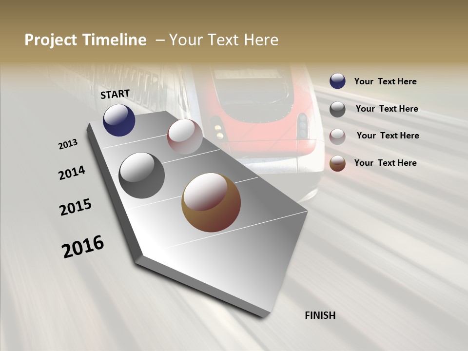 Commuting Wagon Journey PowerPoint Template