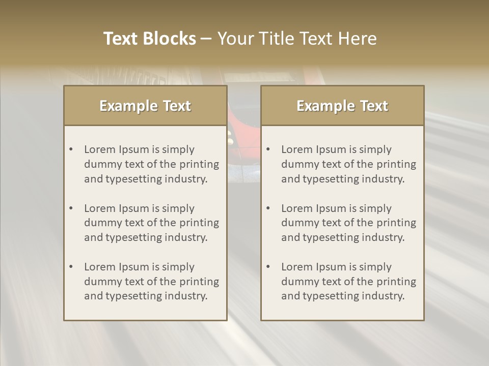 Commuting Wagon Journey PowerPoint Template