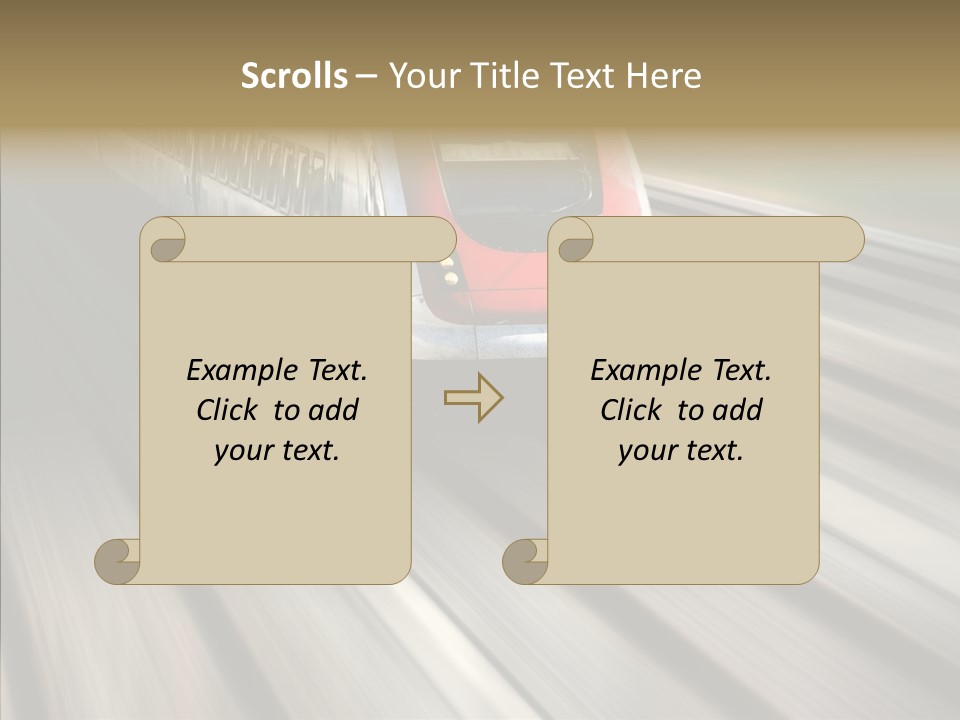 Commuting Wagon Journey PowerPoint Template