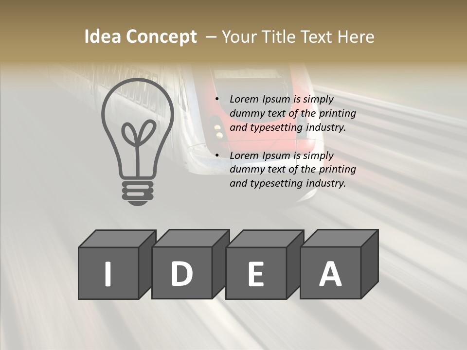 Commuting Wagon Journey PowerPoint Template