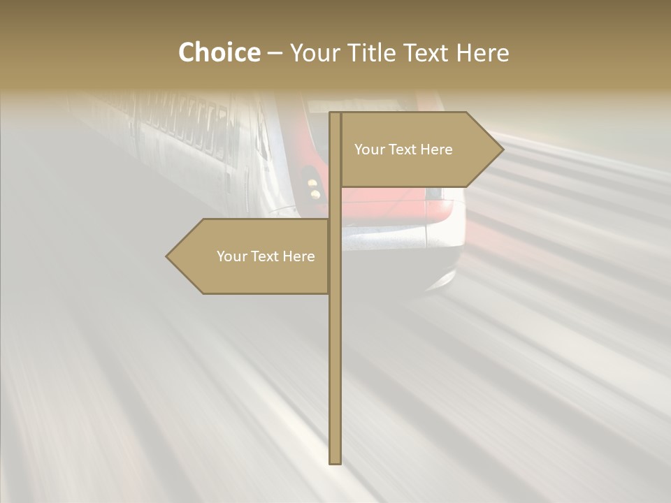 Commuting Wagon Journey PowerPoint Template