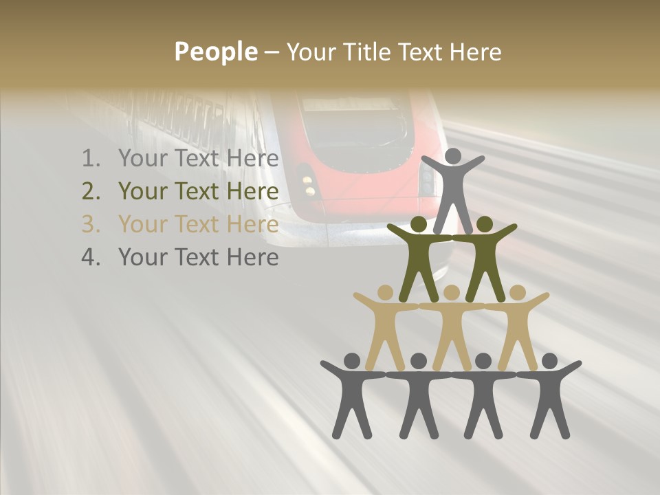 Commuting Wagon Journey PowerPoint Template