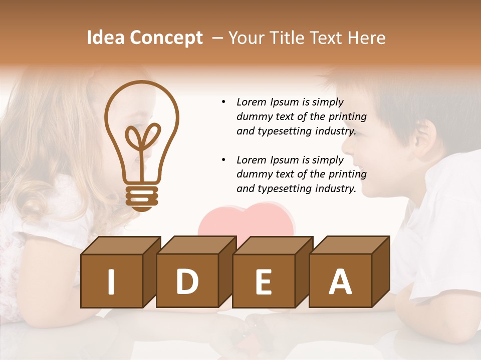 Romantic Smile Heart PowerPoint Template