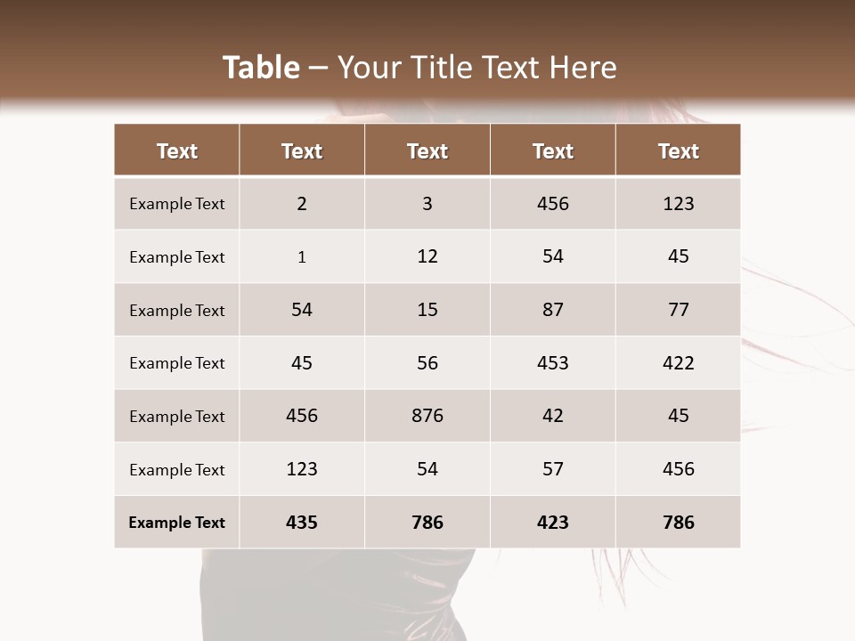 Portrait Looking Beautiful PowerPoint Template