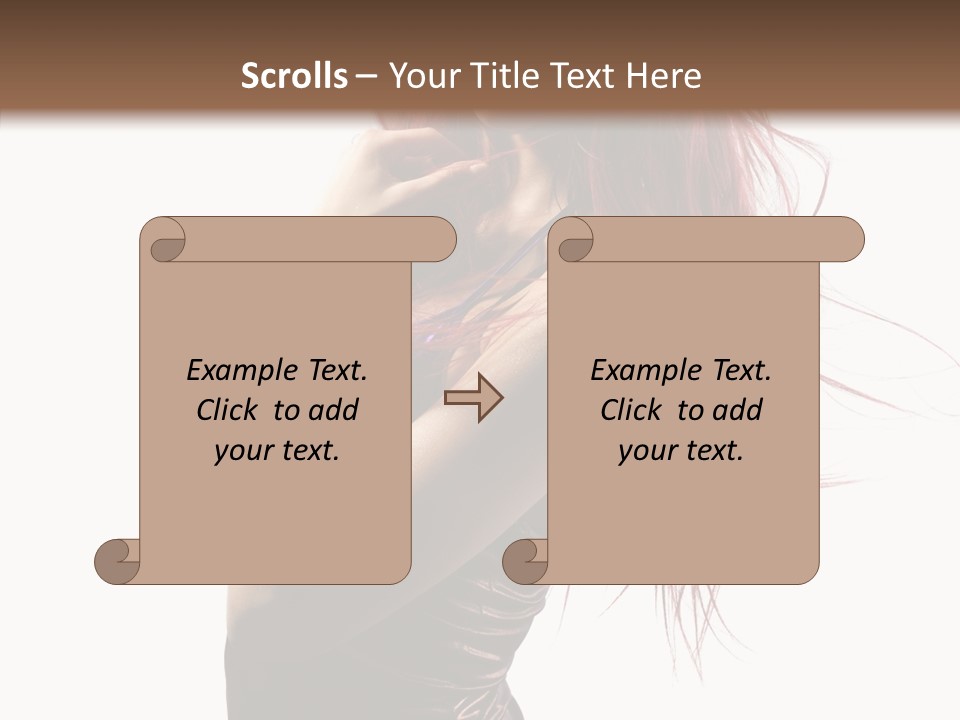Portrait Looking Beautiful PowerPoint Template