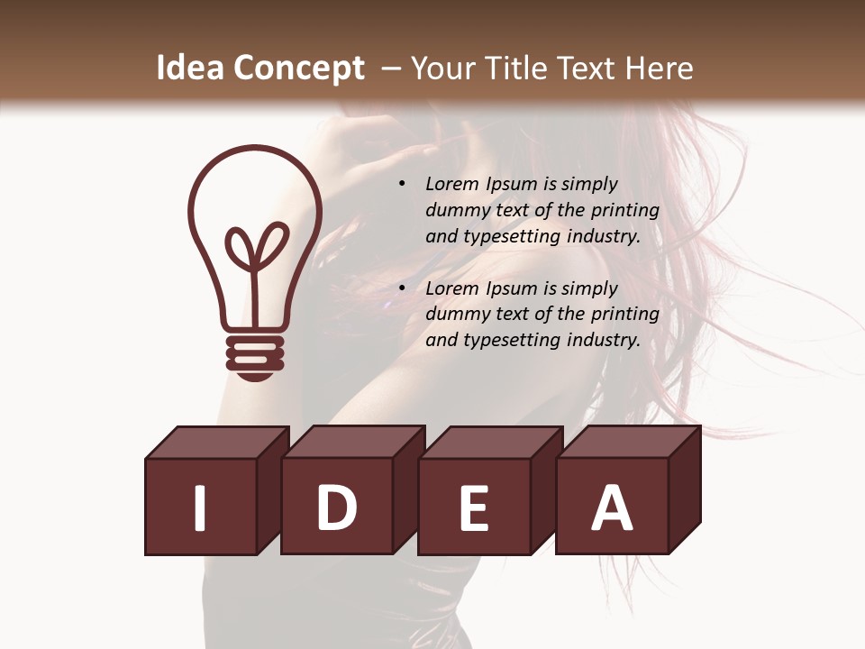 Portrait Looking Beautiful PowerPoint Template