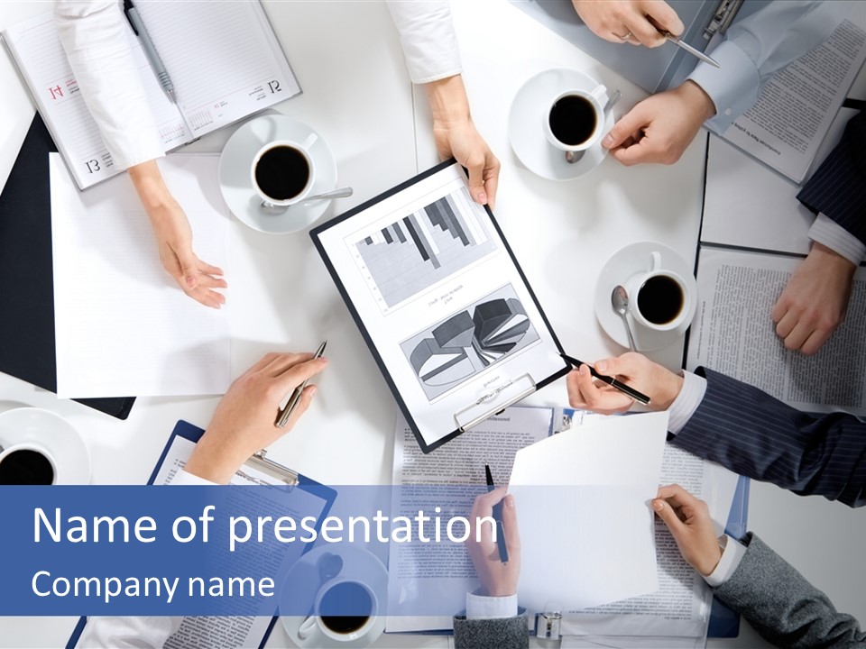 Discussion Desk Cup PowerPoint Template