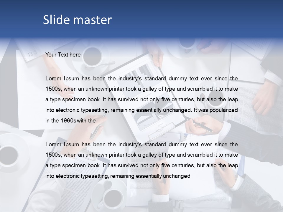 Discussion Desk Cup PowerPoint Template