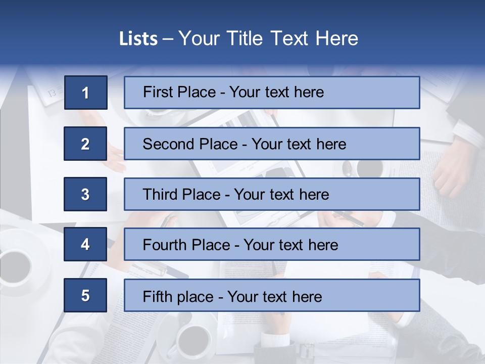 Discussion Desk Cup PowerPoint Template
