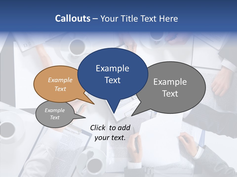 Discussion Desk Cup PowerPoint Template