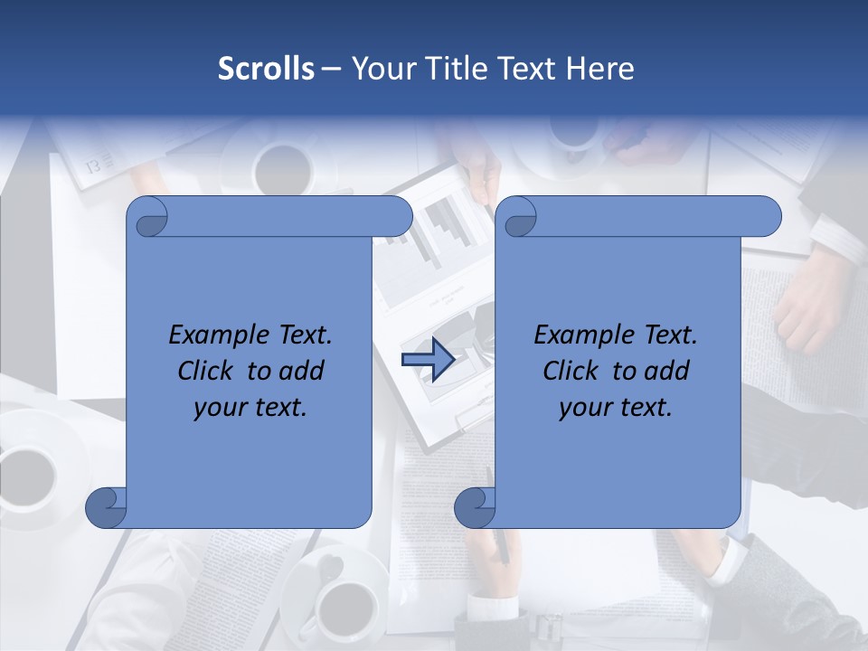 Discussion Desk Cup PowerPoint Template