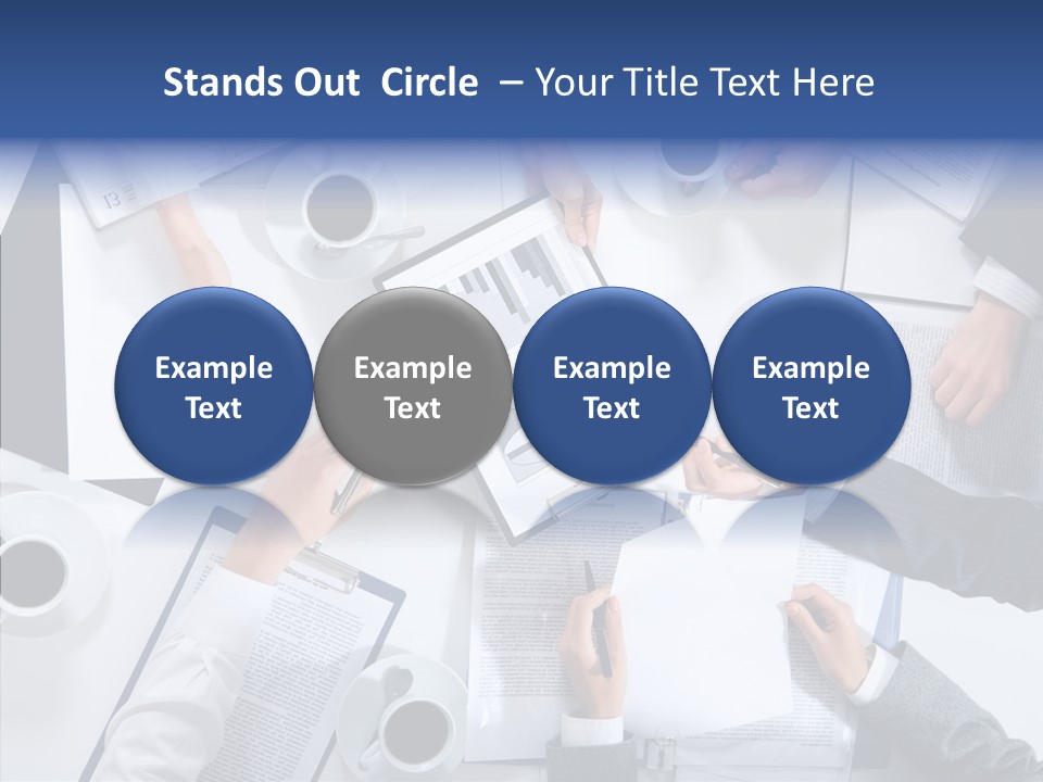Discussion Desk Cup PowerPoint Template