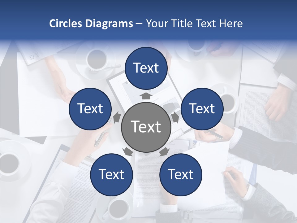 Discussion Desk Cup PowerPoint Template