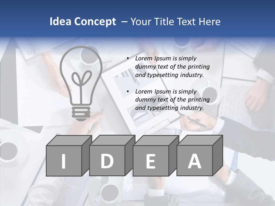 Discussion Desk Cup PowerPoint Template
