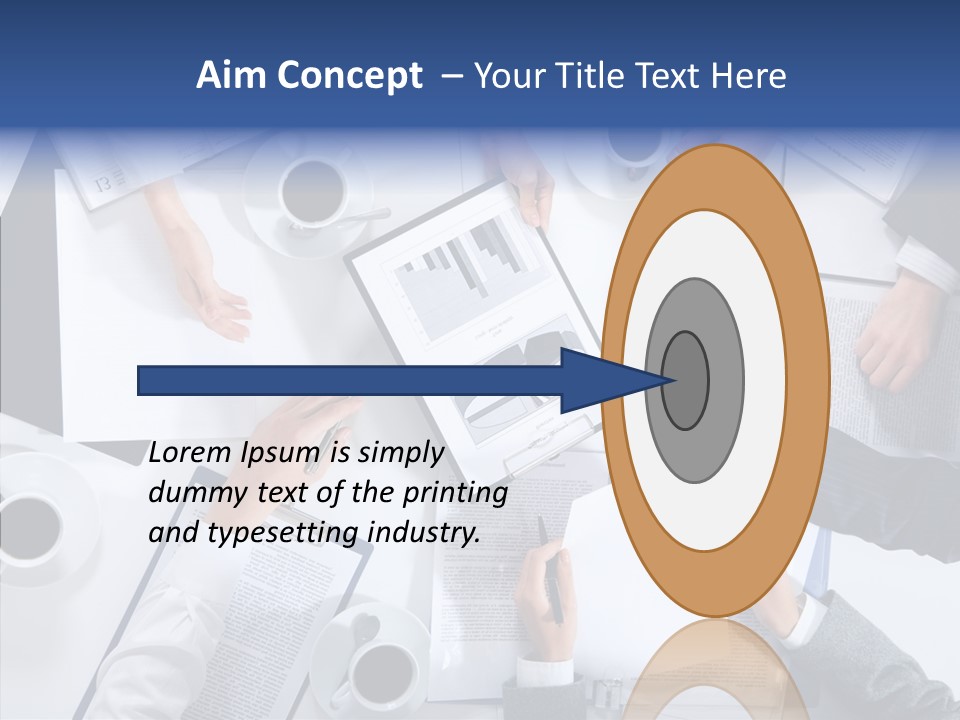 Discussion Desk Cup PowerPoint Template