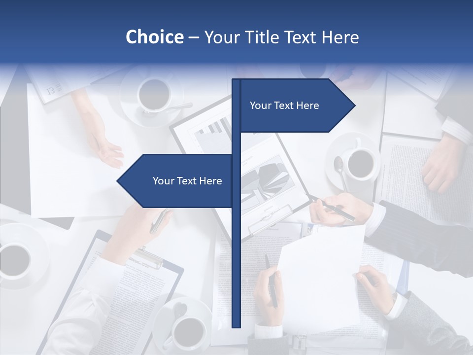 Discussion Desk Cup PowerPoint Template