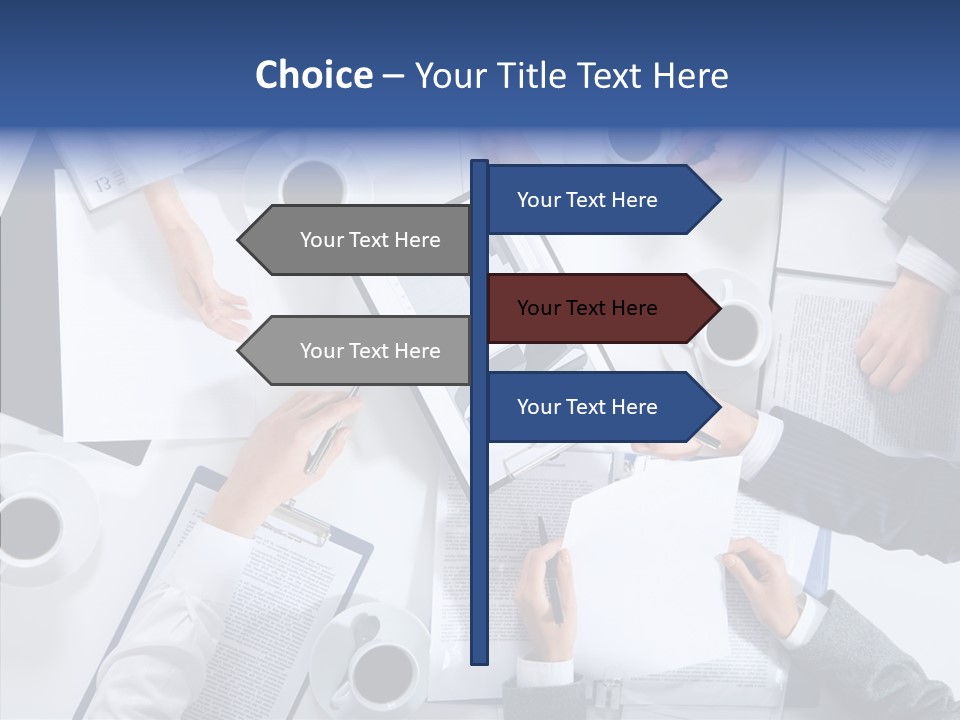 Discussion Desk Cup PowerPoint Template