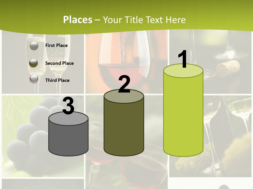 Green Grape Cork PowerPoint Template