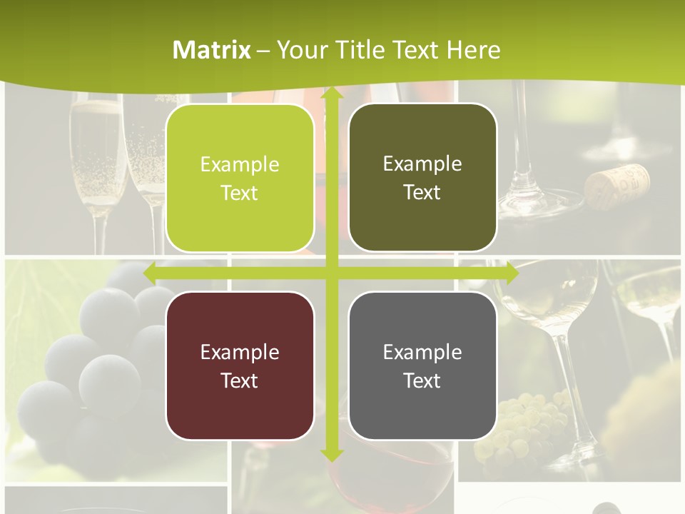 Green Grape Cork PowerPoint Template