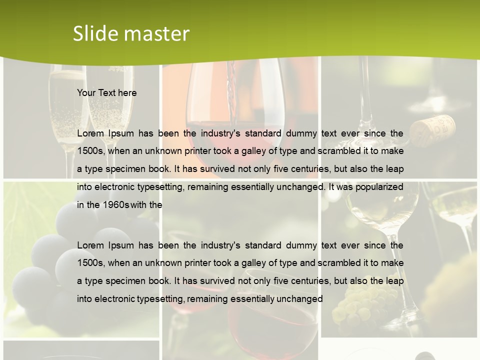 Green Grape Cork PowerPoint Template