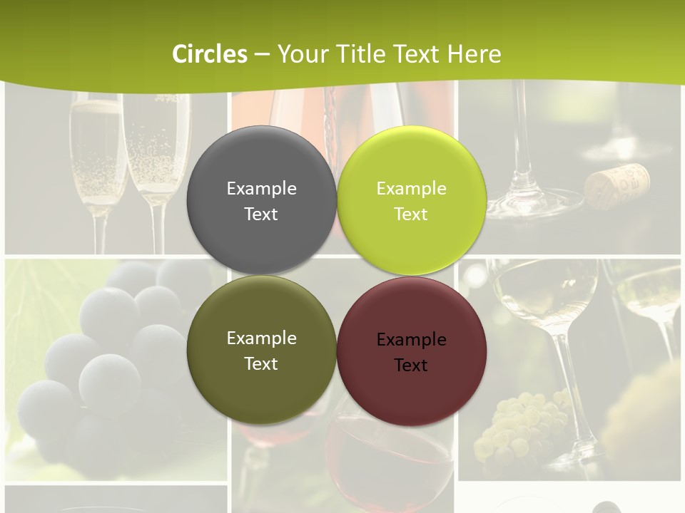 Green Grape Cork PowerPoint Template