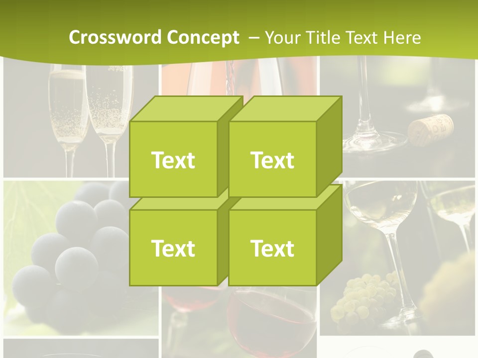 Green Grape Cork PowerPoint Template