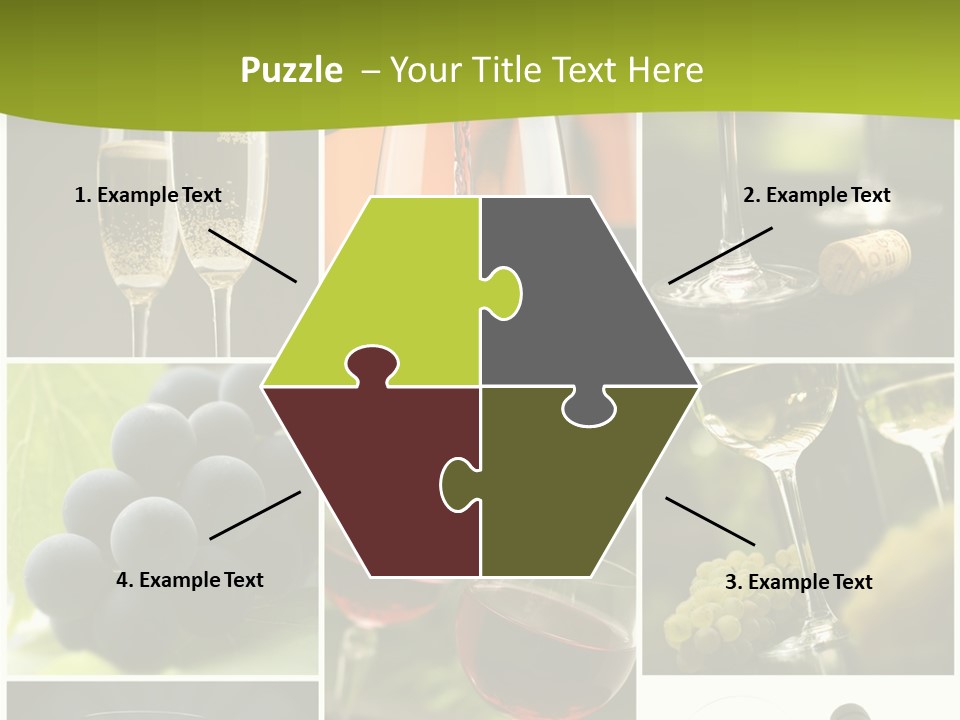 Green Grape Cork PowerPoint Template