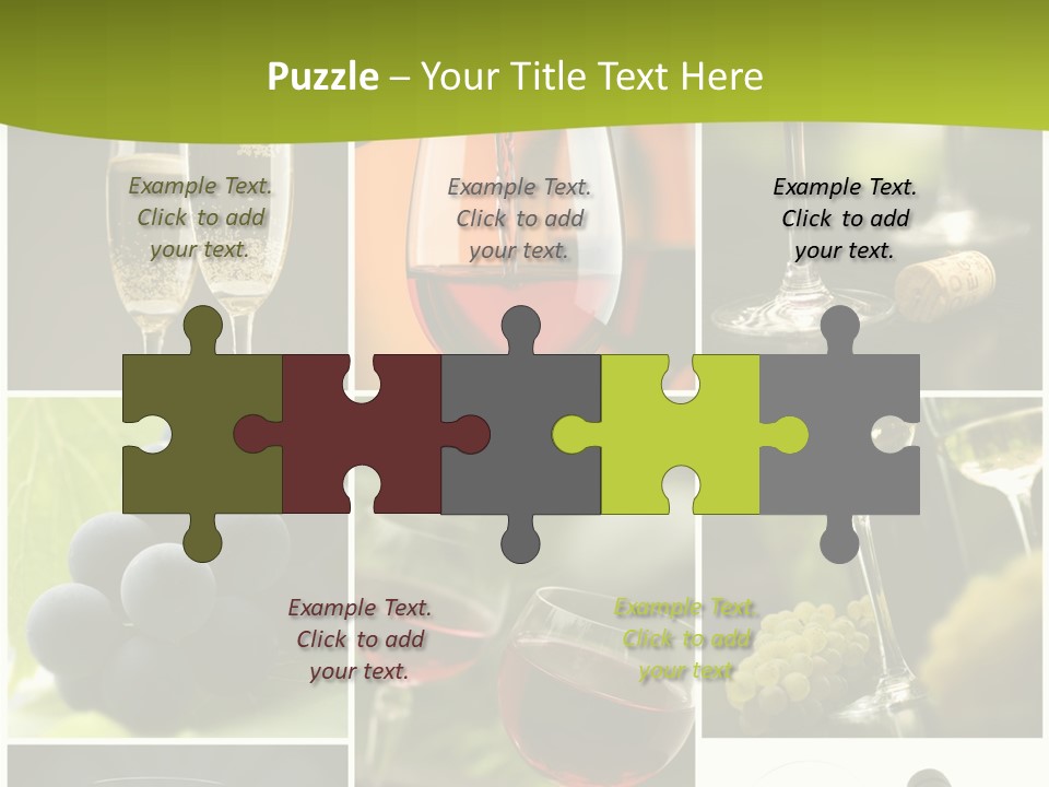 Green Grape Cork PowerPoint Template