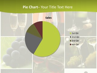 Green Grape Cork PowerPoint Template