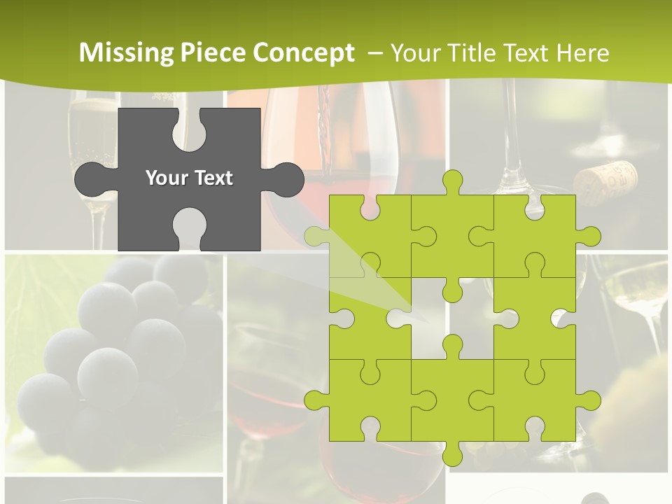 Green Grape Cork PowerPoint Template