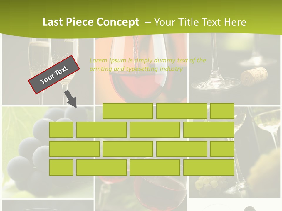 Green Grape Cork PowerPoint Template
