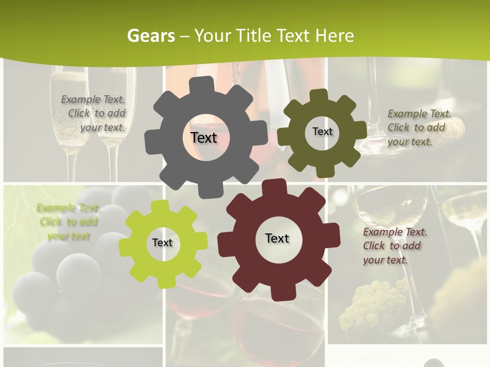 Green Grape Cork PowerPoint Template