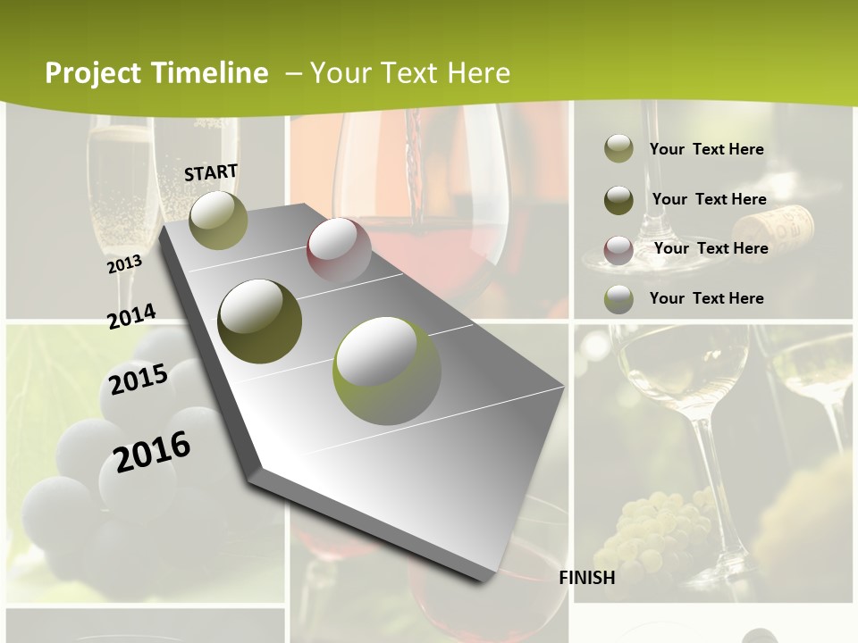 Green Grape Cork PowerPoint Template