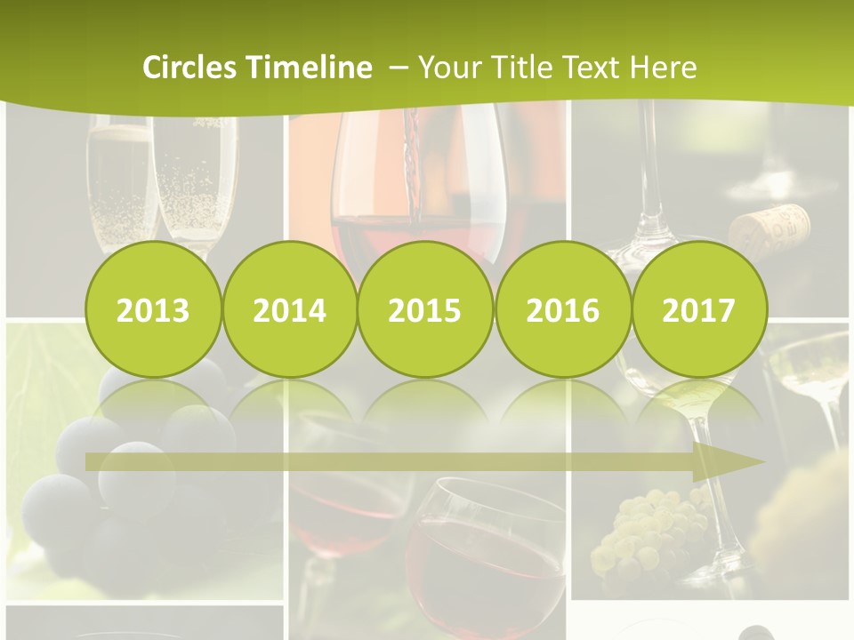 Green Grape Cork PowerPoint Template