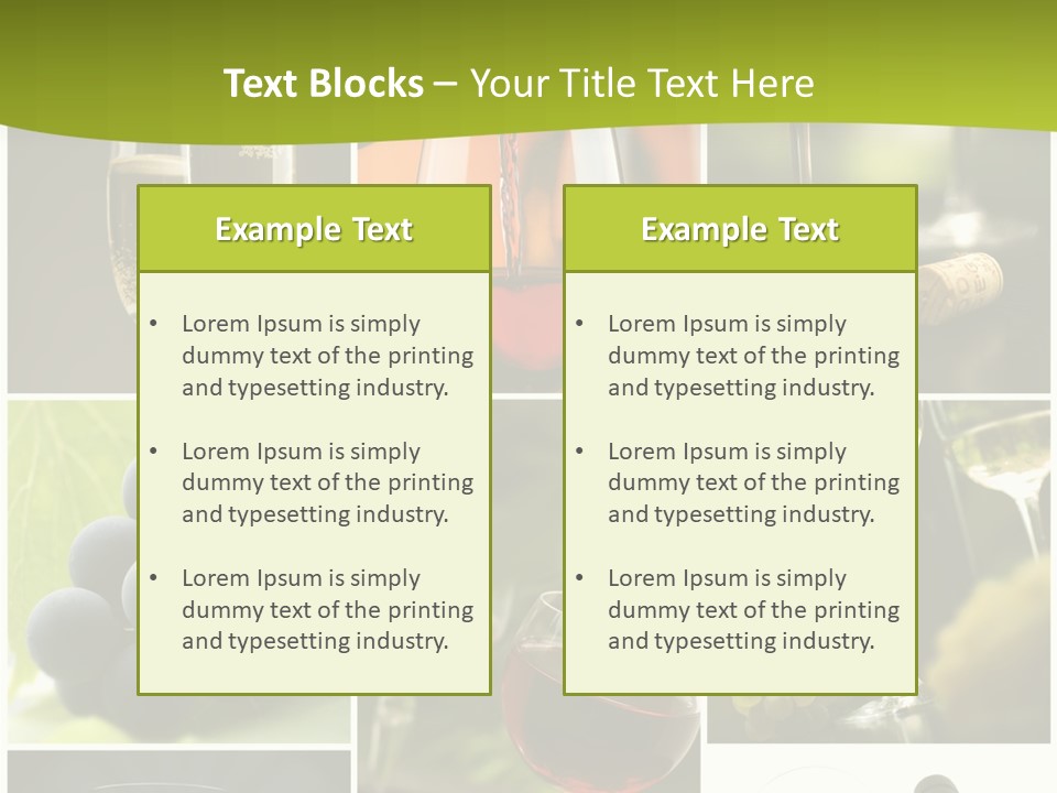 Green Grape Cork PowerPoint Template