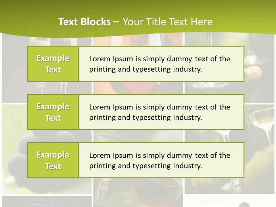 Green Grape Cork PowerPoint Template