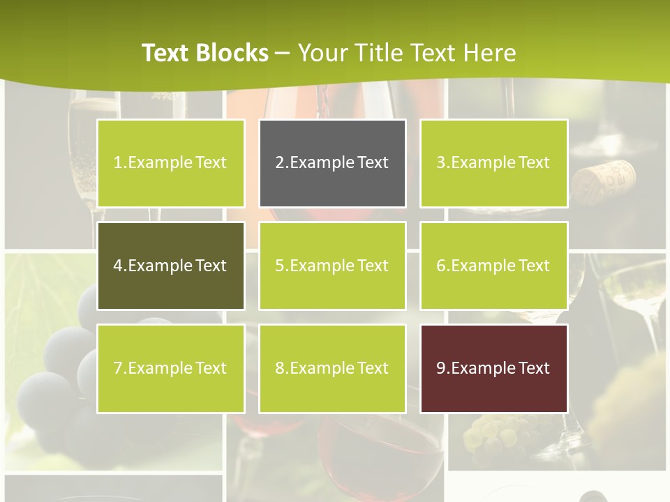 Green Grape Cork PowerPoint Template