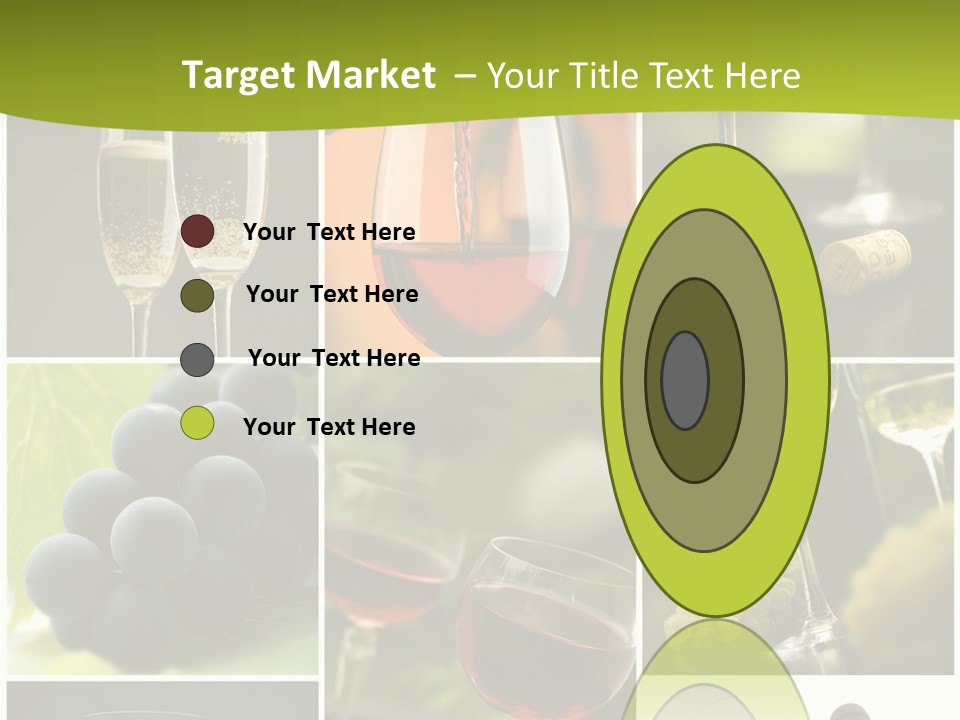 Green Grape Cork PowerPoint Template