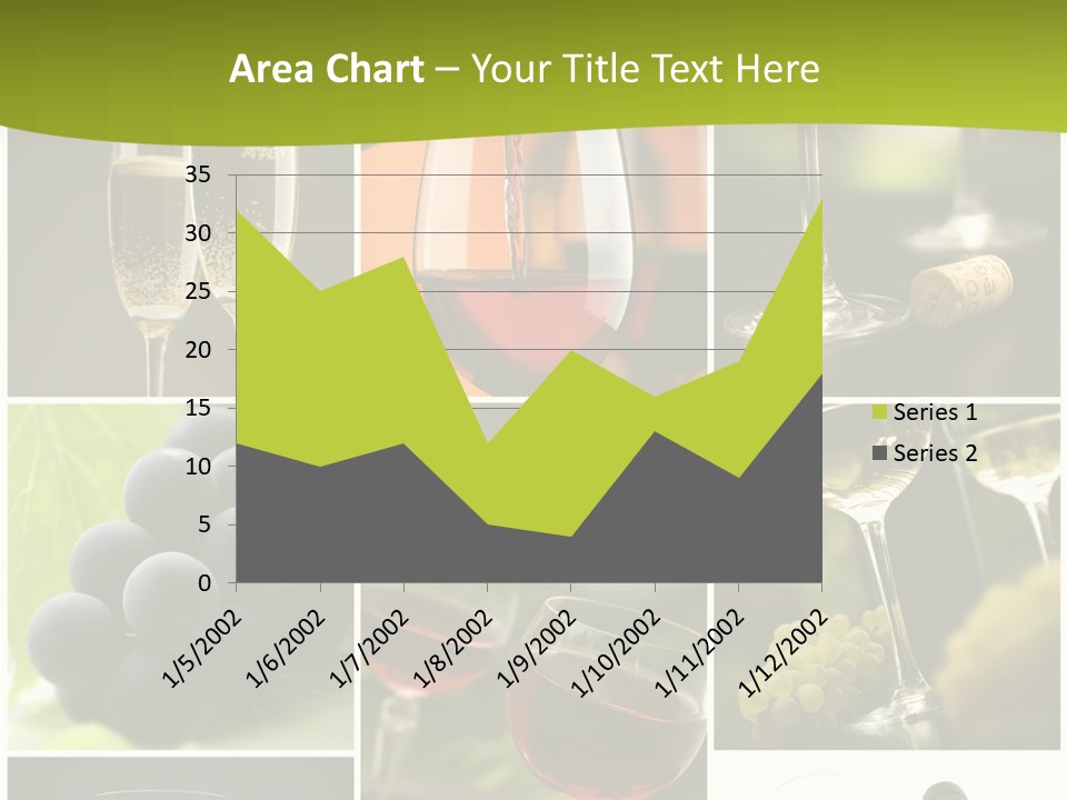 Green Grape Cork PowerPoint Template
