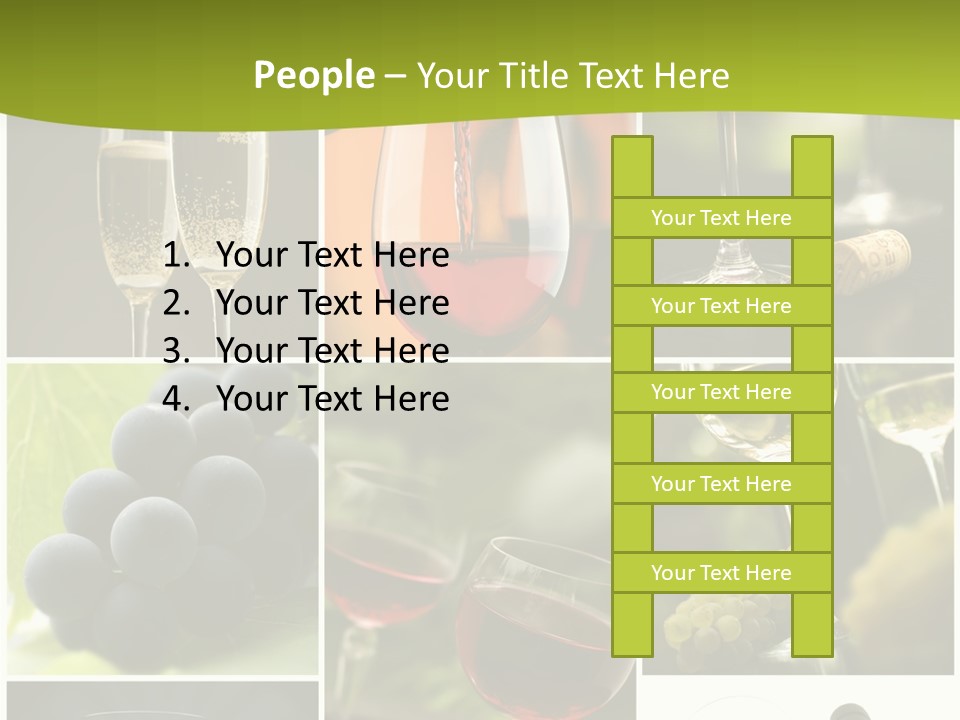 Green Grape Cork PowerPoint Template