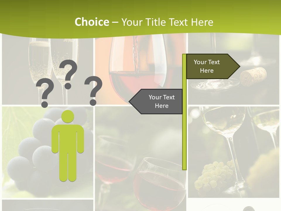 Green Grape Cork PowerPoint Template