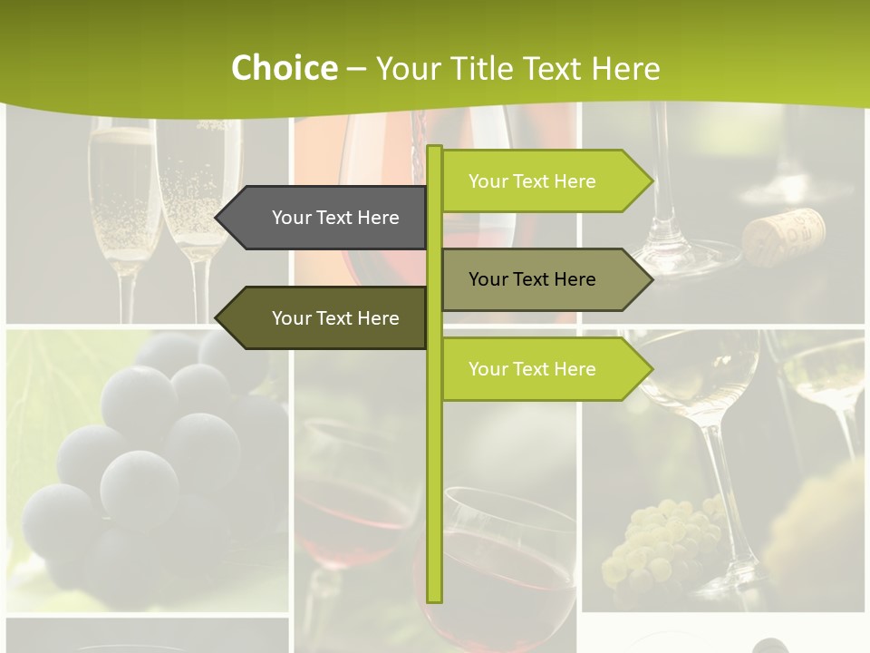 Green Grape Cork PowerPoint Template