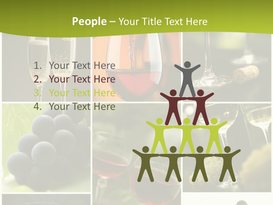 Green Grape Cork PowerPoint Template