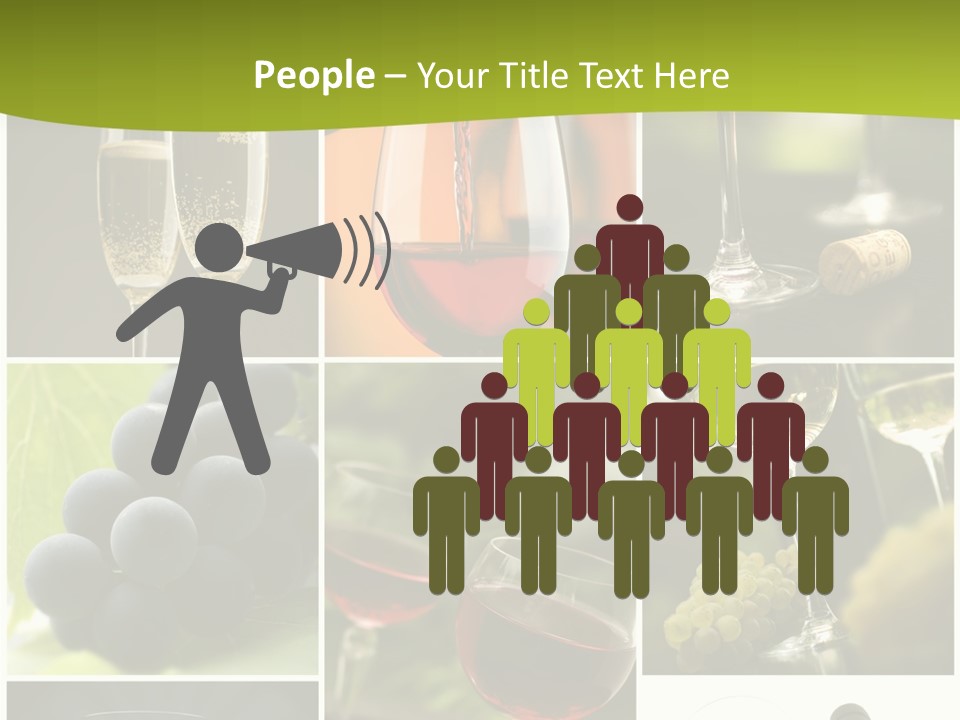 Green Grape Cork PowerPoint Template