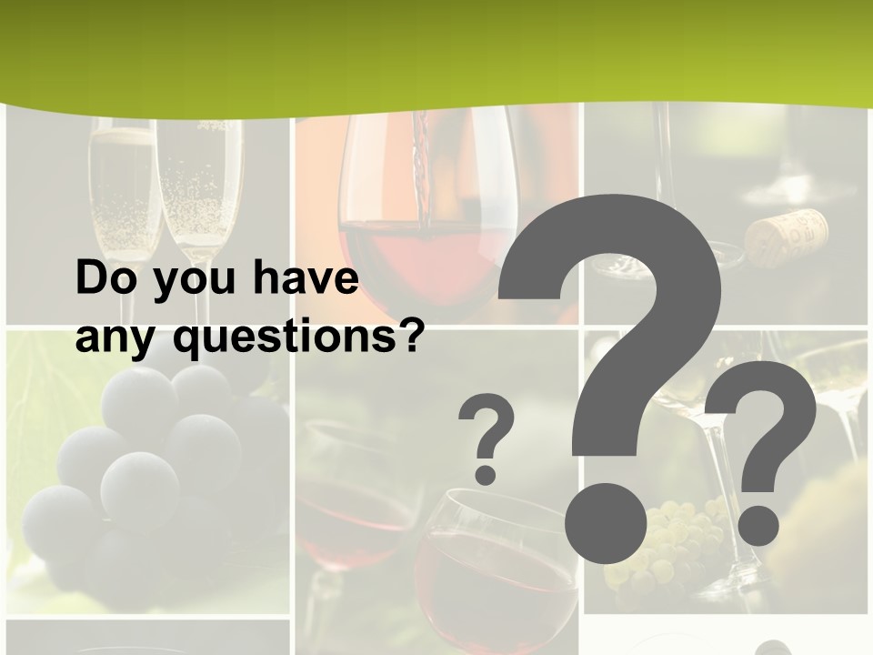 Green Grape Cork PowerPoint Template