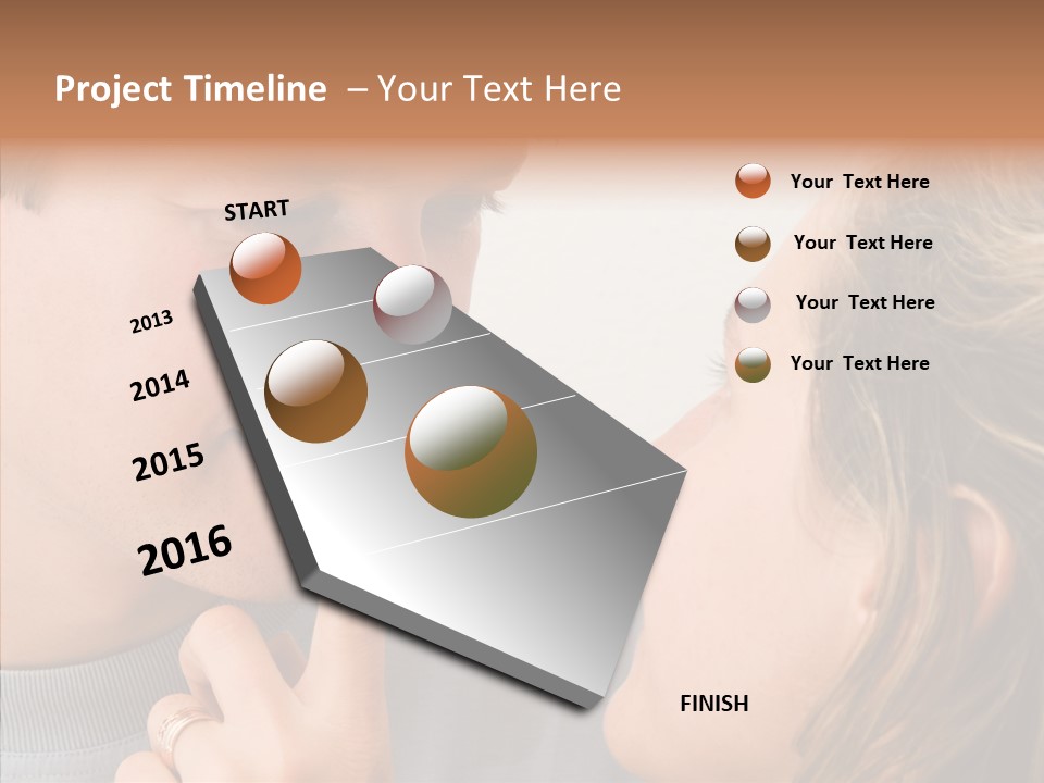 Girl Emotion Watch PowerPoint Template