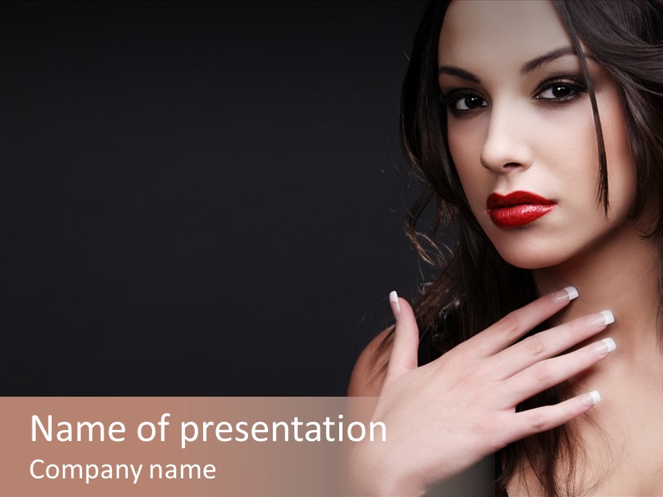 Posing Attractive People PowerPoint Template