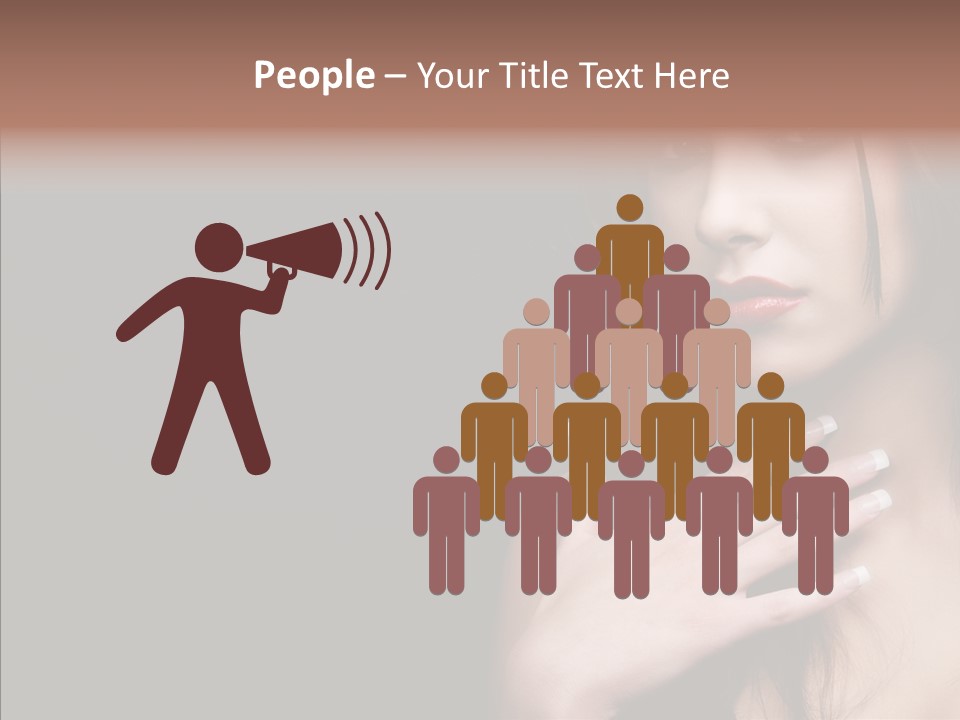 Posing Attractive People PowerPoint Template