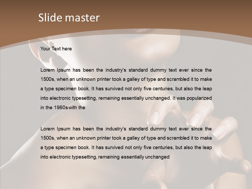 Female Glamour Head PowerPoint Template