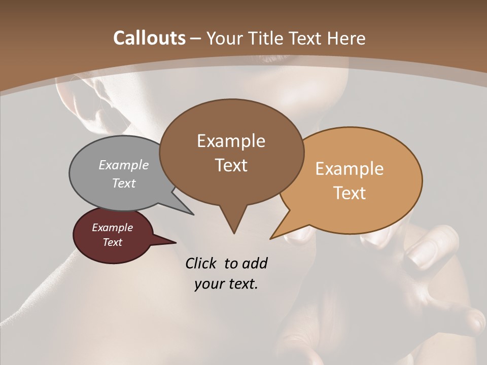 Female Glamour Head PowerPoint Template